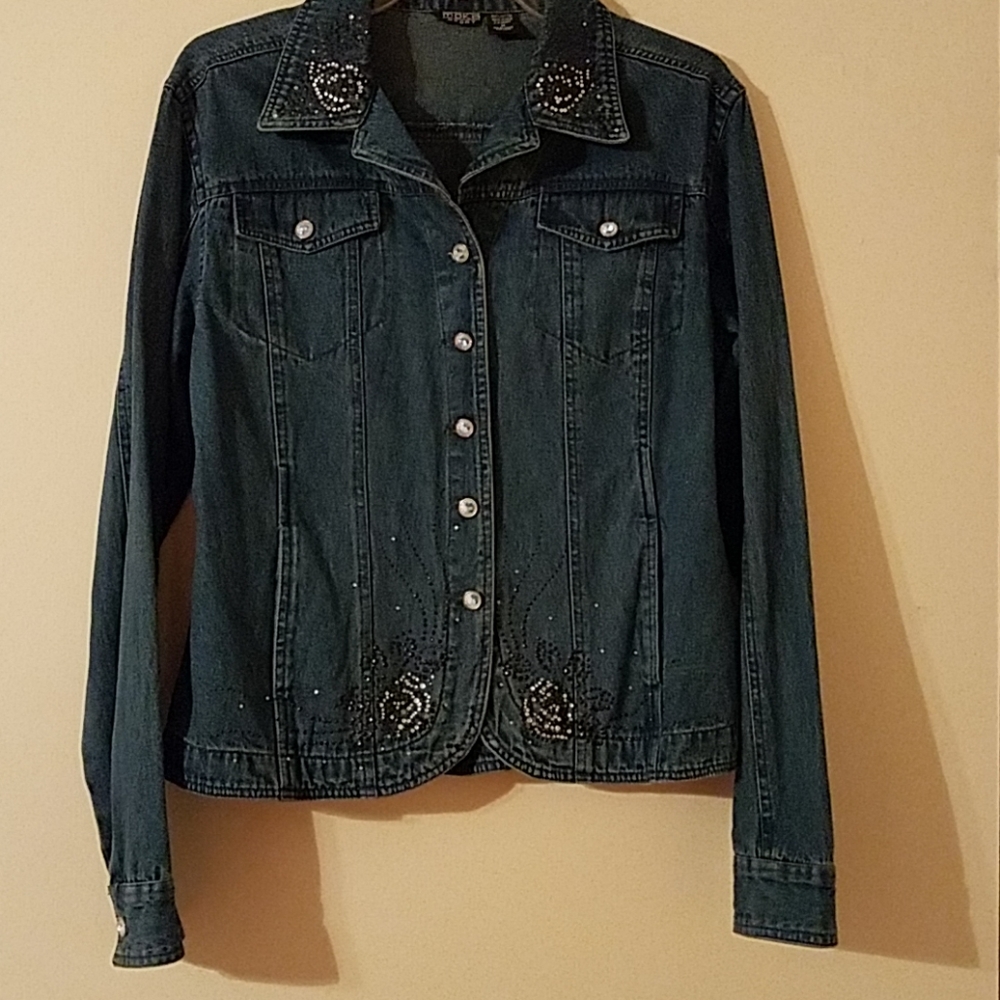Denim jacket with bling!! Moko Sport size M